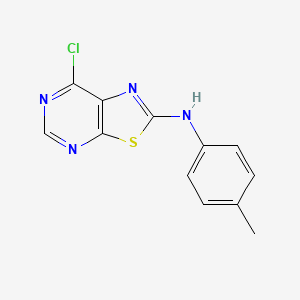 molecular formula C12H9ClN4S B1354275 (7-Chlorothiazolo[5,4-d]pyrimidin-2-yl)-p-tolyl-amine CAS No. 871266-80-7