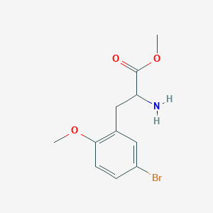 molecular formula C11H14BrNO3 B13542760 Methyl 2-amino-3-(5-bromo-2-methoxyphenyl)propanoate 