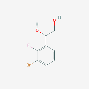 molecular formula C8H8BrFO2 B13542785 1-(3-Bromo-2-fluorophenyl)-1,2-ethanediol 
