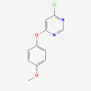 molecular formula C11H9ClN2O2 B1354279 4-Chloro-6-(4-methoxyphenoxy)pyrimidine CAS No. 607723-54-6