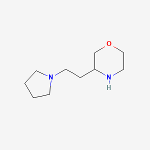 molecular formula C10H20N2O B13542797 3-(2-(Pyrrolidin-1-yl)ethyl)morpholine 