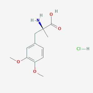 molecular formula C12H18ClNO4 B135428 3-(3,4-Dimethoxyphenyl)-2-methyl-L-alanine Hydrochloride CAS No. 5486-79-3