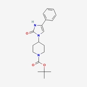 molecular formula C19H25N3O3 B1354288 tert-Butyl 4-(2-oxo-4-phenyl-2,3-dihydro-1H-imidazol-1-yl)piperidine-1-carboxylate CAS No. 205058-11-3