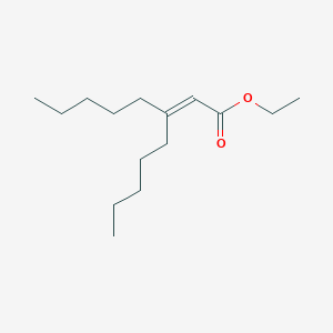 molecular formula C15H28O2 B13542967 Ethyl 3-pentyloct-2-enoate 