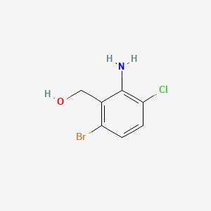 molecular formula C7H7BrClNO B13542974 (2-Amino-6-bromo-3-chlorophenyl)methanol 