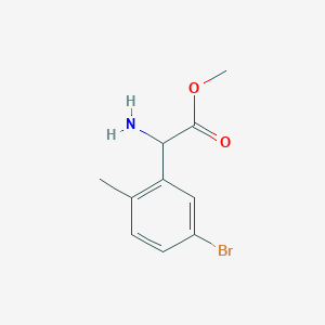 molecular formula C10H12BrNO2 B13542993 Methyl 2-amino-2-(5-bromo-2-methylphenyl)acetate 
