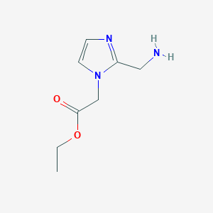 molecular formula C8H13N3O2 B13543017 Ethyl 2-(2-(aminomethyl)-1h-imidazol-1-yl)acetate 