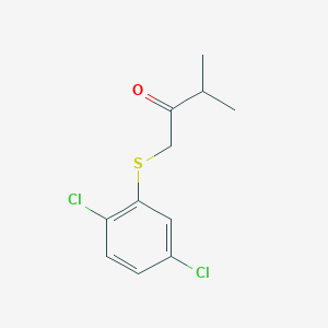 molecular formula C11H12Cl2OS B13543046 1-((2,5-Dichlorophenyl)thio)-3-methylbutan-2-one 