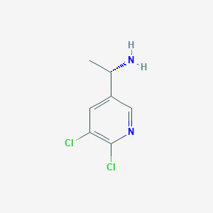 molecular formula C7H8Cl2N2 B13543060 (1S)-1-(5,6-dichloropyridin-3-yl)ethan-1-amine 