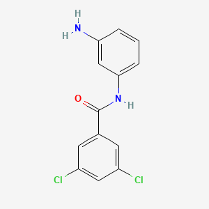 molecular formula C13H10Cl2N2O B1354326 N-(3-氨基苯基)-3,5-二氯苯甲酰胺 CAS No. 926195-51-9