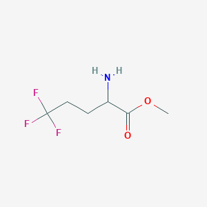 molecular formula C6H10F3NO2 B13543301 Methyl 2-amino-5,5,5-trifluoropentanoate 