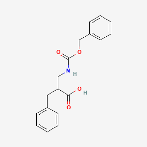 molecular formula C18H19NO4 B13543369 N-benzyloxycarbonyl-3-amino-2-benzylpropionic acid 