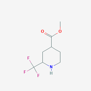 molecular formula C8H12F3NO2 B13543399 Methyl 2-(trifluoromethyl)piperidine-4-carboxylate 