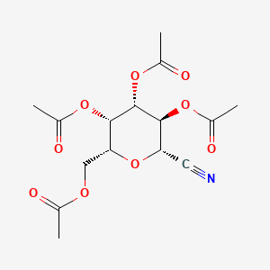 molecular formula C15H19NO9 B1354340 2,3,4,6-Tetra-O-acetyl-beta-D-galactopyranosyl cyanide CAS No. 52443-07-9