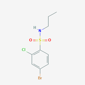 molecular formula C9H11BrClNO2S B13543422 4-bromo-2-chloro-N-propylbenzenesulfonamide 