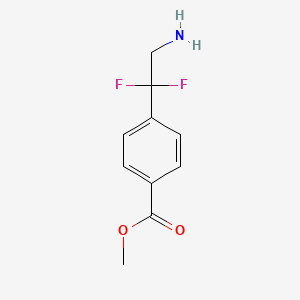 molecular formula C10H11F2NO2 B13543492 Methyl 4-(2-amino-1,1-difluoroethyl)benzoate 