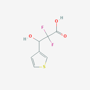 molecular formula C7H6F2O3S B13543512 2,2-Difluoro-3-hydroxy-3-(thiophen-3-yl)propanoic acid CAS No. 681240-19-7