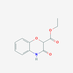 molecular formula C11H11NO4 B1354352 Ethyl 3-oxo-3,4-dihydro-2H-benzo[b][1,4]oxazine-2-carboxylate CAS No. 24011-61-8