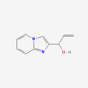 molecular formula C10H10N2O B13543525 1-(Imidazo[1,2-a]pyridin-2-yl)prop-2-en-1-ol 