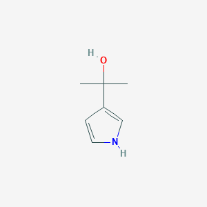 molecular formula C7H11NO B13543585 2-(1H-pyrrol-3-yl)-2-propanol 
