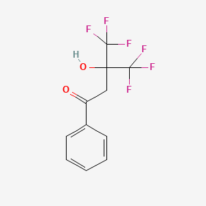 molecular formula C11H8F6O2 B1354374 4,4,4-Trifluoro-3-hydroxy-1-phenyl-3-(trifluoromethyl)butan-1-one CAS No. 731-00-0