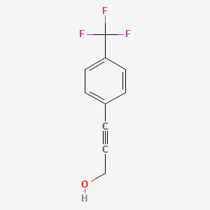 molecular formula C10H7F3O B1354380 3-(4-(Trifluoromethyl)phenyl)prop-2-yn-1-ol CAS No. 173546-21-9