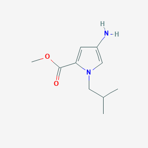 molecular formula C10H16N2O2 B13543814 Methyl 4-amino-1-isobutyl-1h-pyrrole-2-carboxylate 
