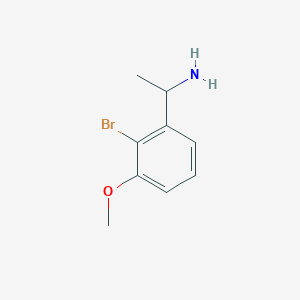 molecular formula C9H12BrNO B13543827 1-(2-Bromo-3-methoxyphenyl)ethan-1-amine 