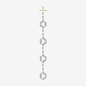 molecular formula C35H26Si B1354384 Trimethyl((4-((4-((4-(phenylethynyl)phenyl)ethynyl)phenyl)ethynyl)phenyl)ethynyl)silane CAS No. 484067-45-0