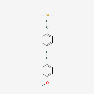 molecular formula C20H20OSi B1354385 ((4-((4-Methoxyphenyl)ethynyl)phenyl)ethynyl)trimethylsilane CAS No. 787617-56-5
