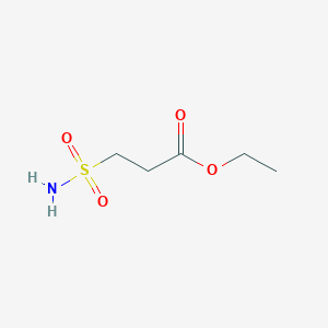 molecular formula C5H11NO4S B13543867 Ethyl 3-sulfamoylpropanoate 