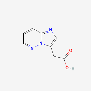 molecular formula C8H7N3O2 B13543932 Imidazo[1,2-b]pyridazine-3-acetic acid 