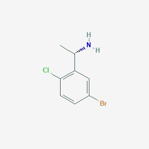 molecular formula C8H9BrClN B13543959 (1s)-1-(5-Bromo-2-chlorophenyl)ethan-1-amine 