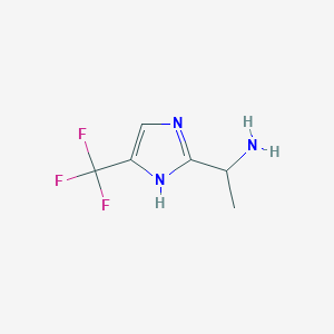 molecular formula C6H8F3N3 B13543986 1-(5-(Trifluoromethyl)-1h-imidazol-2-yl)ethan-1-amine 