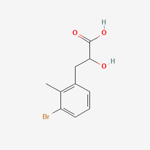 molecular formula C10H11BrO3 B13544092 3-(3-Bromo-2-methylphenyl)-2-hydroxypropanoic acid 