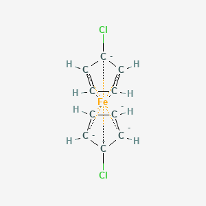 molecular formula C10H8Cl2Fe-6 B1354417 5-Chlorocyclopenta-1,3-diene;chlorocyclopentane;iron CAS No. 1293-67-0