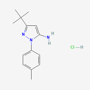 molecular formula C14H20ClN3 B1354419 3-(tert-Butyl)-1-(p-tolyl)-1H-pyrazol-5-amine hydrochloride CAS No. 317806-86-3