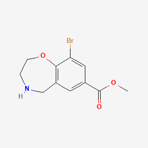 molecular formula C11H12BrNO3 B13544235 Methyl 9-bromo-2,3,4,5-tetrahydro-1,4-benzoxazepine-7-carboxylate 