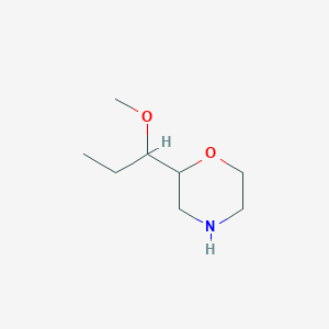 molecular formula C8H17NO2 B13544283 2-(1-Methoxypropyl)morpholine 