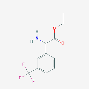 molecular formula C11H12F3NO2 B13544491 Ethyl 2-amino-2-(3-(trifluoromethyl)phenyl)acetate 