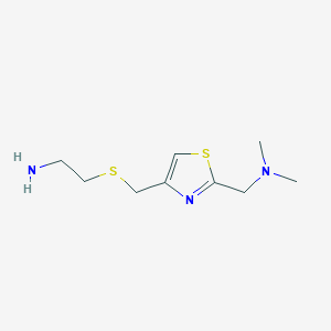 molecular formula C9H17N3S2 B135447 2-(((2-((Dimethylamino)methyl)thiazol-4-yl)methyl)thio)ethanamine CAS No. 78441-62-0