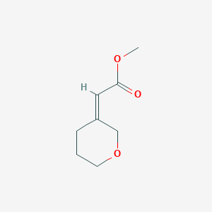 molecular formula C8H12O3 B13544737 Methyl 2-(oxan-3-ylidene)acetate 