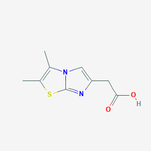 molecular formula C9H10N2O2S B13544739 Imidazo[2,1-b]thiazole-6-acetic acid, 2,3-dimethyl- CAS No. 61984-79-0