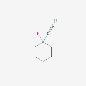 molecular formula C8H11F B13544740 1-Ethynyl-1-fluorocyclohexane 