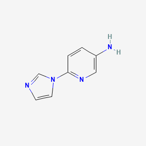 molecular formula C8H8N4 B1354479 6-(1H-imidazol-1-yl)pyridin-3-amine CAS No. 681004-51-3