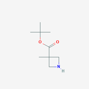 molecular formula C9H17NO2 B13544917 Tert-butyl 3-methylazetidine-3-carboxylate 