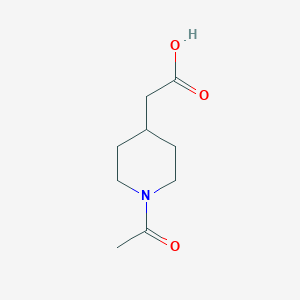 molecular formula C9H15NO3 B1354498 1-乙酰基-4-哌啶乙酸 CAS No. 78056-60-7