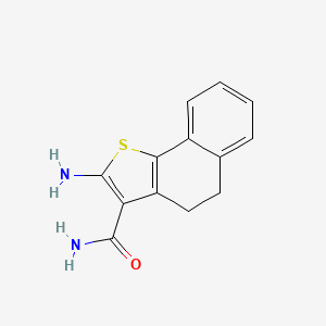 molecular formula C13H12N2OS B1354505 2-Amino-4,5-dihydronaphtho[1,2-b]thiophene-3-carboxamide CAS No. 617688-39-8