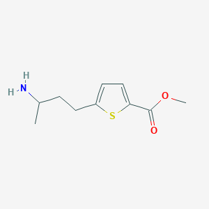 molecular formula C10H15NO2S B13545076 Methyl 5-(3-aminobutyl)thiophene-2-carboxylate CAS No. 88961-70-0