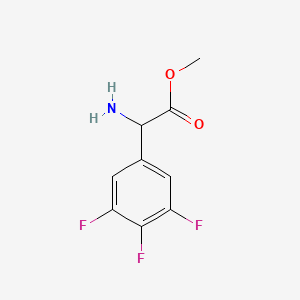 molecular formula C9H8F3NO2 B13545093 Methyl 2-amino-2-(3,4,5-trifluorophenyl)acetate 